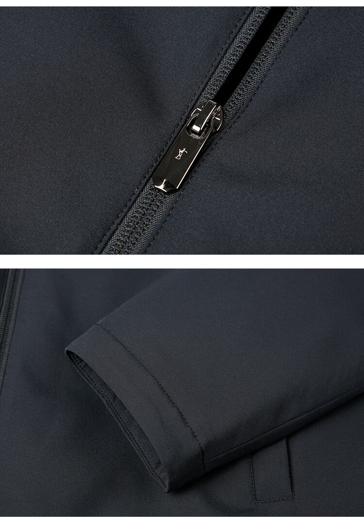 Caizi Men's Stand Collar Jacket Autumn Winter 2025 New Graphene Warm Fabric Embroidered Simple Business Casual Windproof 5