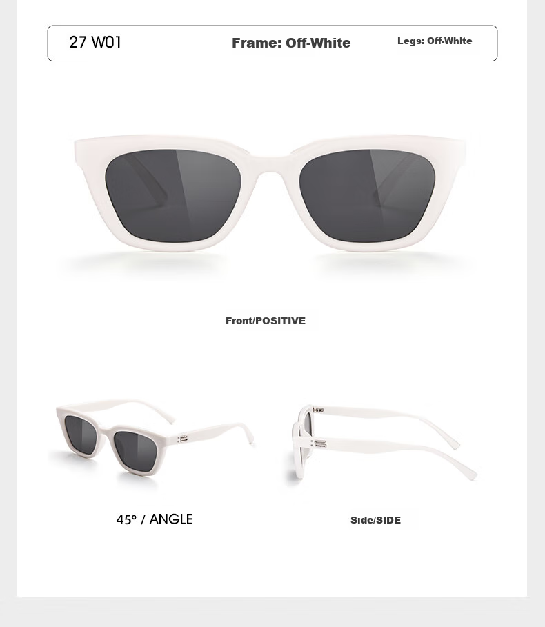 CAXMAN Retro Cat Eye Elegant Plain GM Sunglasses for Men And Women, Narrow Frame UV Protection Polarized Driving Glasses that Make Face Look Smaller 16