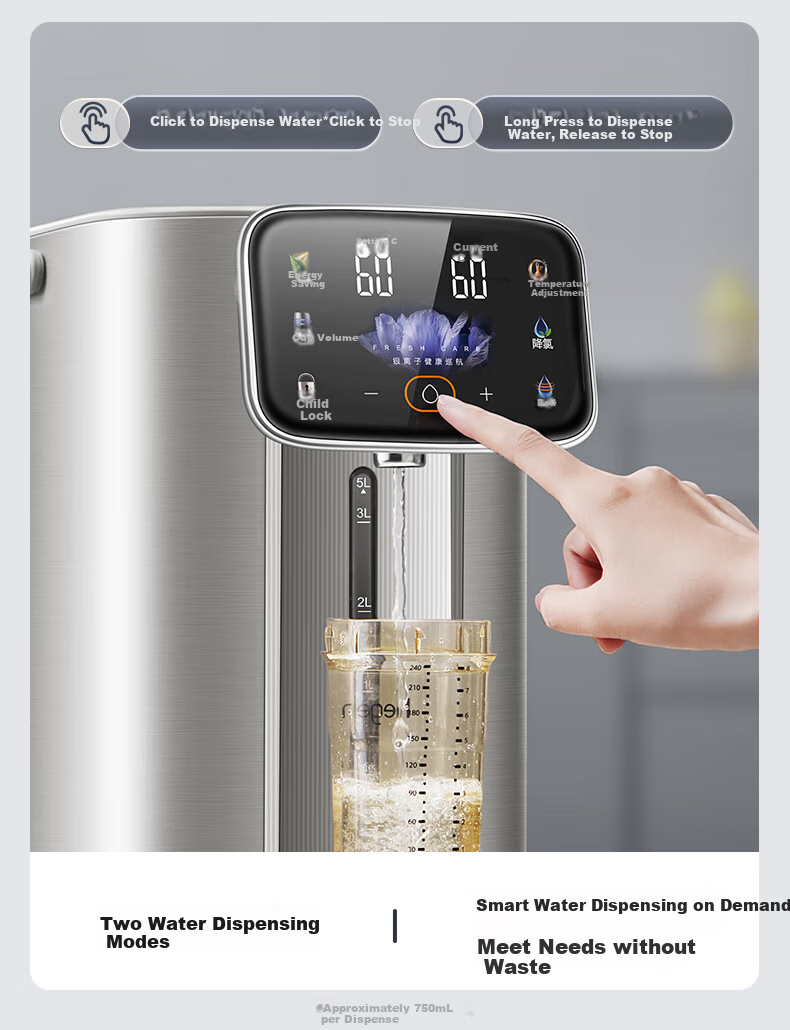 SUPOR Electric Water Kettle, Chlorine Removal Electric Water Kettle, 5L Large Capacity 316L Stainless Steel Water Bottle, Multi-Stage Temperature Control Kettle for Milk Preparation, SW-50T602Pro 9