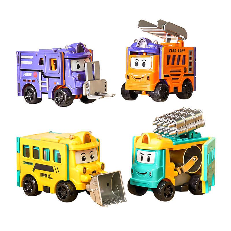 Bailishuang Transforming Children's Toy Car, Educational Assembly Reverse Car for Ages 3-6, Birthday Gift for Kids