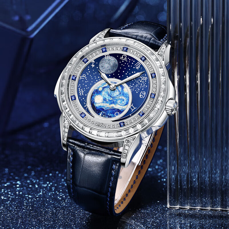 Maikailuo Master Series Men's Mechanical Watch, Fully Automatic, Water-Resistant, Luminous, Diamond-Studded, High-End Swiss Watch, Birthday Gift