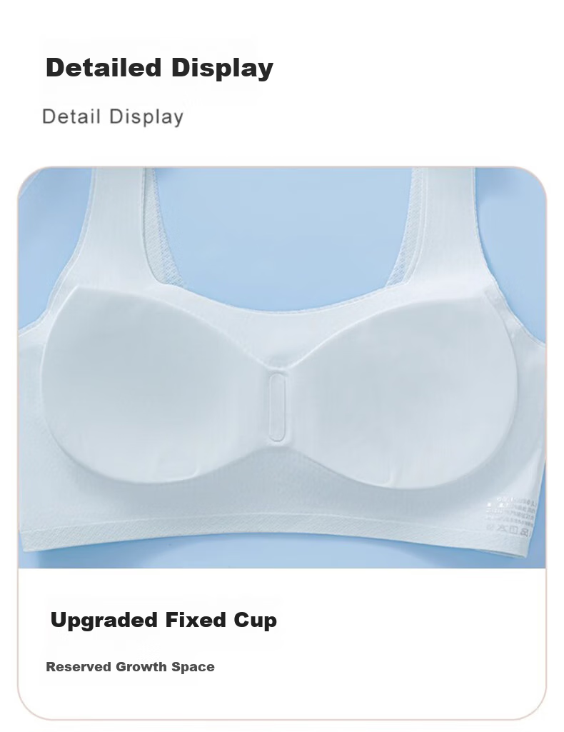 Modaier Girls' Seamless Bra for Puberty, Training Bra for Middle And High School Students, White 23
