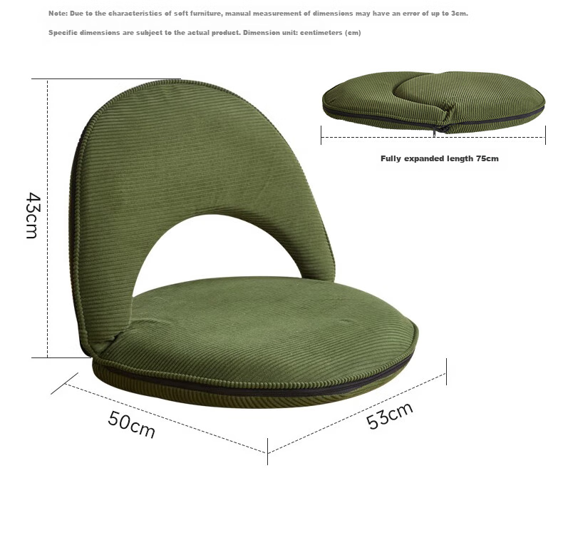 JIAYI Lazy Sofa Tatami, Foldable Bay Window Seat Cushion, Small Apartment Leisure Bed Backrest Chair, Home Small Sofa Chair 10
