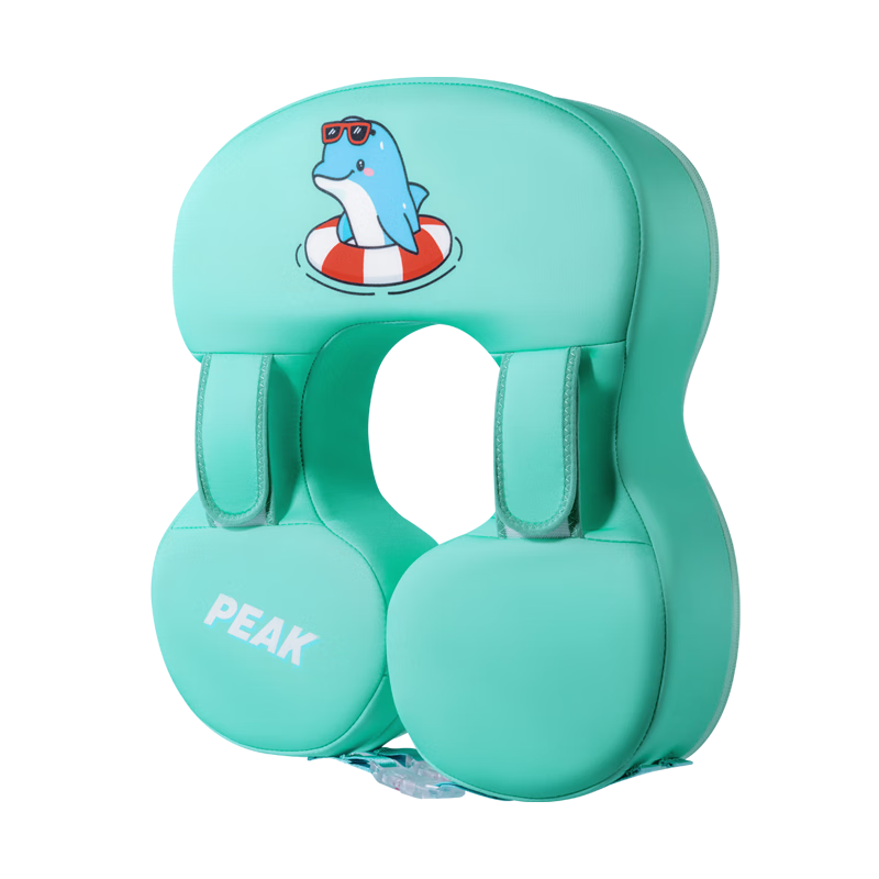 Peak Inflatable-Free Underarm Float Ring for 2-3 Year Old Babies, Soft Quick-Dry Fabric, Safe Non-Slip, Green
