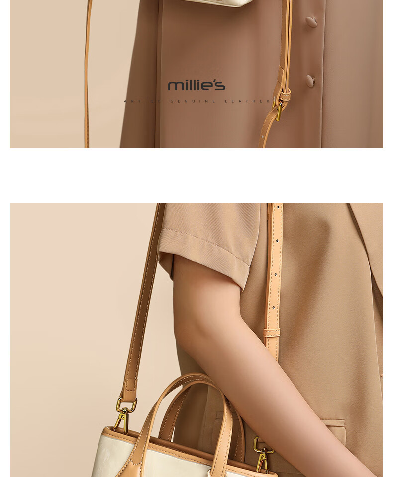 Millies Leather Handbag, Women's Fashion Crossbody Bucket Bag, Light Luxury Shoulder Bag, Practical Birthday And Mother's Day Gift for Mom 5