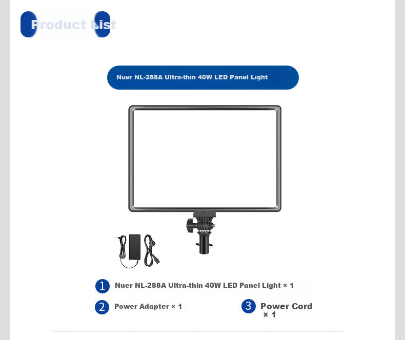 NEEWER NL-288A Photography Light, LED Fill Light, Jewelry Live Streaming Video, Continuous Lighting, Professional Flat Panel Light, Surface Light, Camera Shooting, Portrait Photography, Outdoor Lighting, Hair Light 13