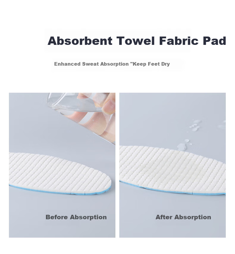 FOOTOPPO Antibacterial Latex Insoles for Men, Ultra-Thin Soft Elastic Thin Insoles for Summer, Military Training, Sports, Shock-Absorbing, Sweat-Absorbing, Breathable Thin Insoles 16