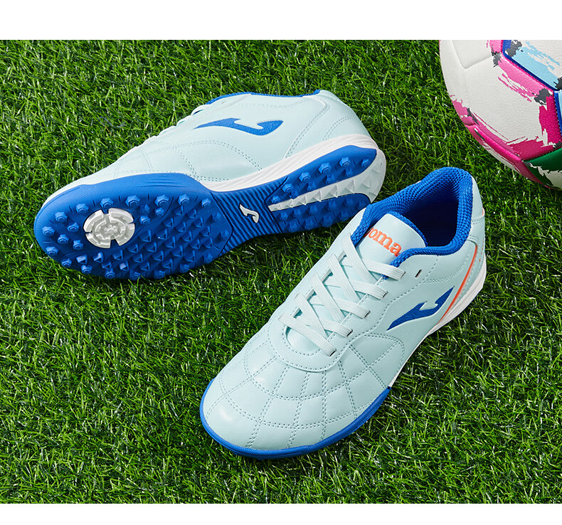 JOMA Kids Soccer Shoes TF Turf Studs 2025 New Youth Football Training Shoes White/Blue Size 35 3