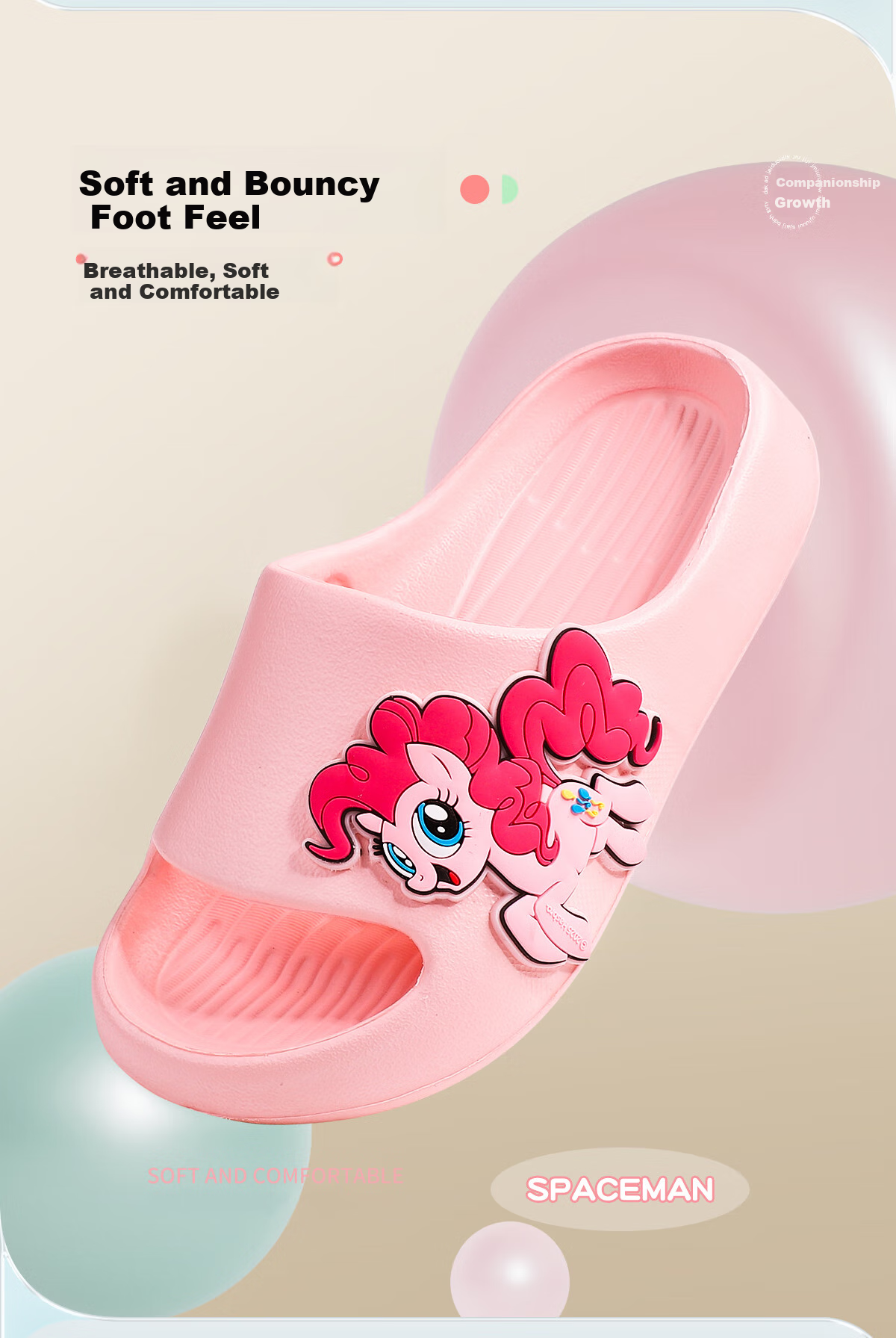 MY LITTLE PONY Kids Summer Slippers Girls Non-Slip Soft Sole Sandals Off-White 220 5
