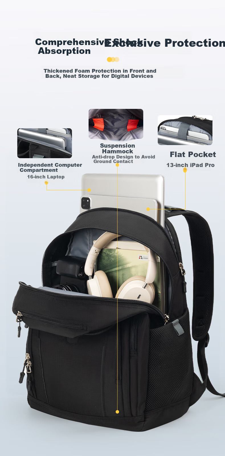 High Sierra Commuter Backpack, New from Xueli Brand, Outdoor Hiking Bag for Men And Women, Large Capacity Laptop Bag, Durable Backpack 7