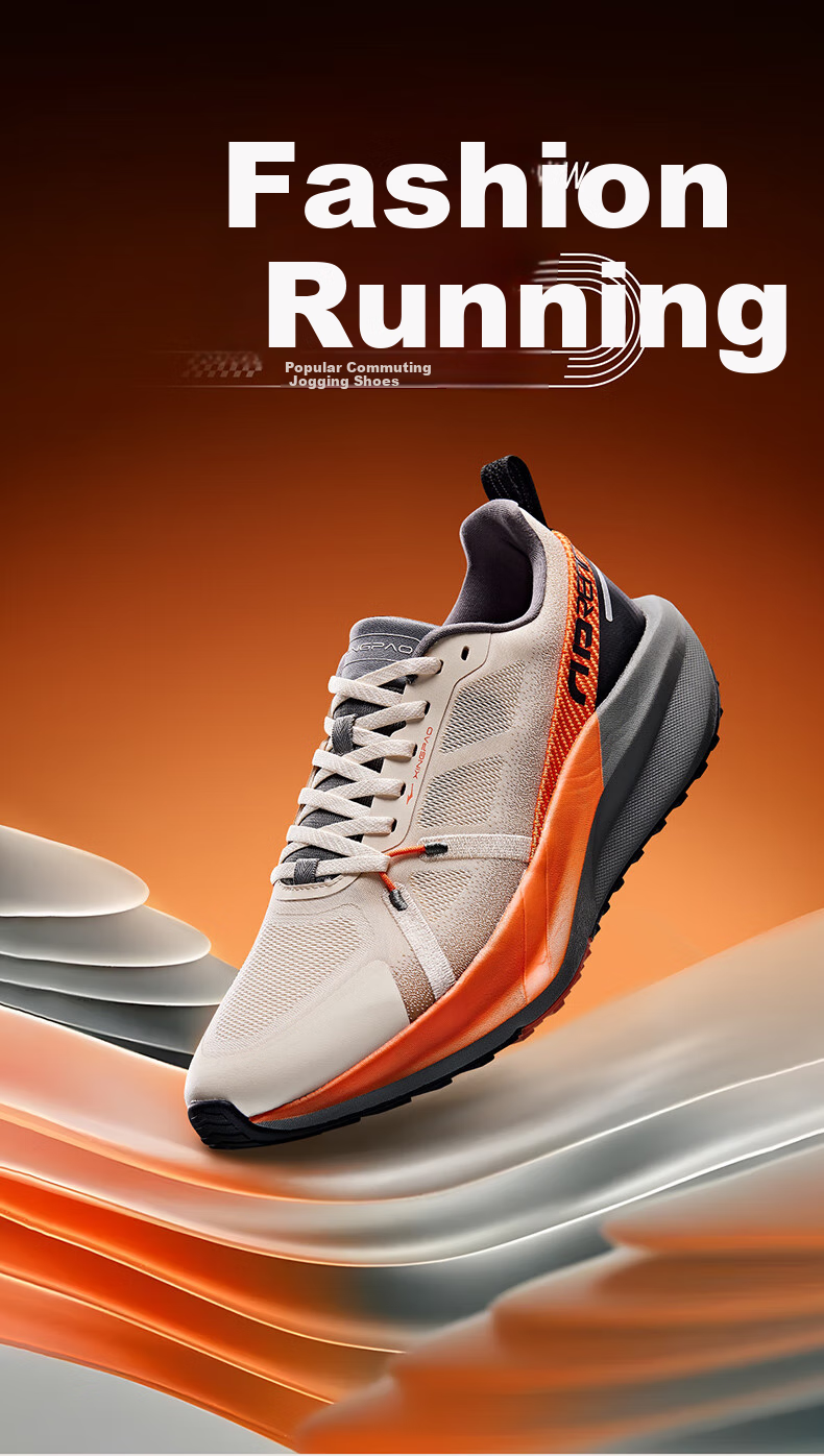 ERKE Running Shoes, Men's Sneakers, Soft Cushioning, Shock-Absorbing, Men's Style Running Shoes, Non-Slip, Wear-Resistant, for Running 1