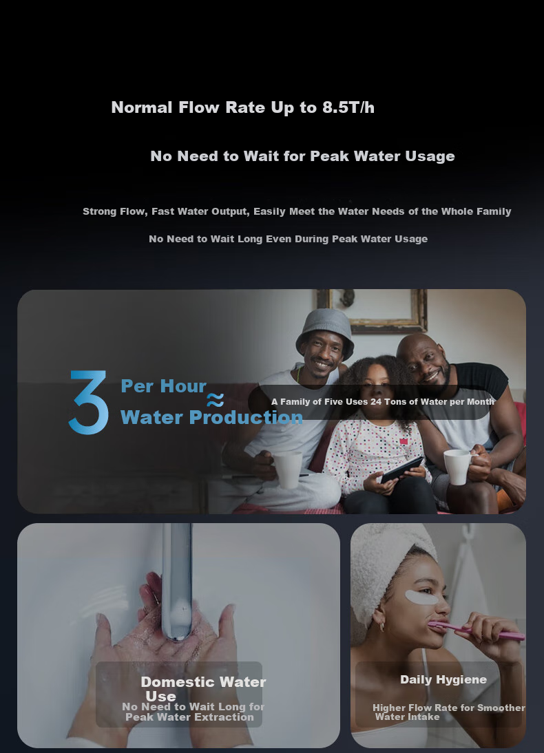 AUX Pre-Filter Water Purifier, Over 15T Magnetic Matrix Backwash, Explosion-Proof Whole House Water Purification Well, Kitchen 25 Micron Water Purifier Q9Pro 12