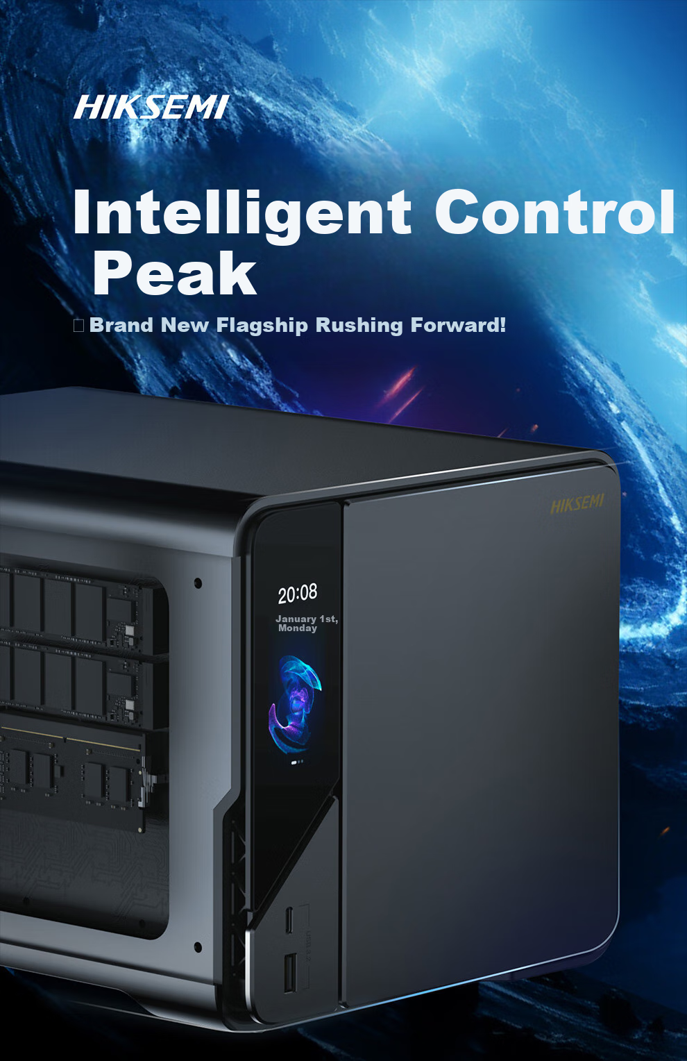 HIKSEMI Private Cloud R1X, 16GB Six-Bay Flagship Network Storage Server, Home NAS Network Drive, Personal Photo Album Backup File Sharing, Phone And Tablet Storage Expansio 1
