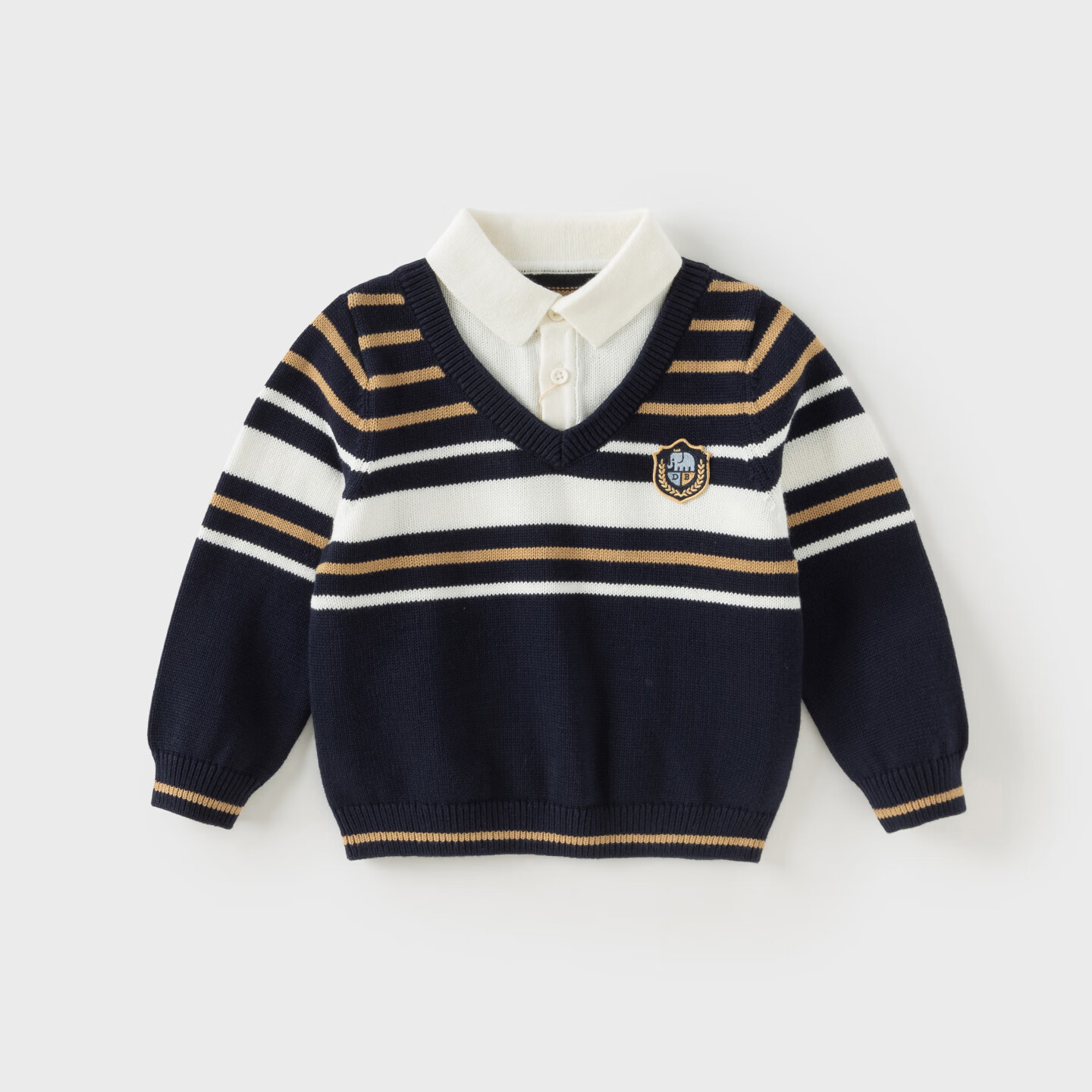 David Bella Kids Cotton Sweater Boys Academy Style Pullover Knitwear Autumn Top for Older Children
