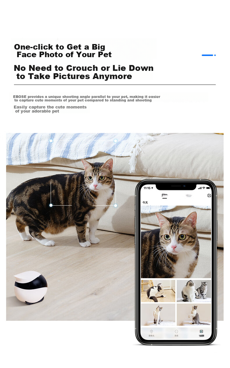 Enabot EBO SE Whole-House Mobile Surveillance Camera, EBO Intelligent Remote Elderly Child AI Companion Pet Monitoring Robot 18
