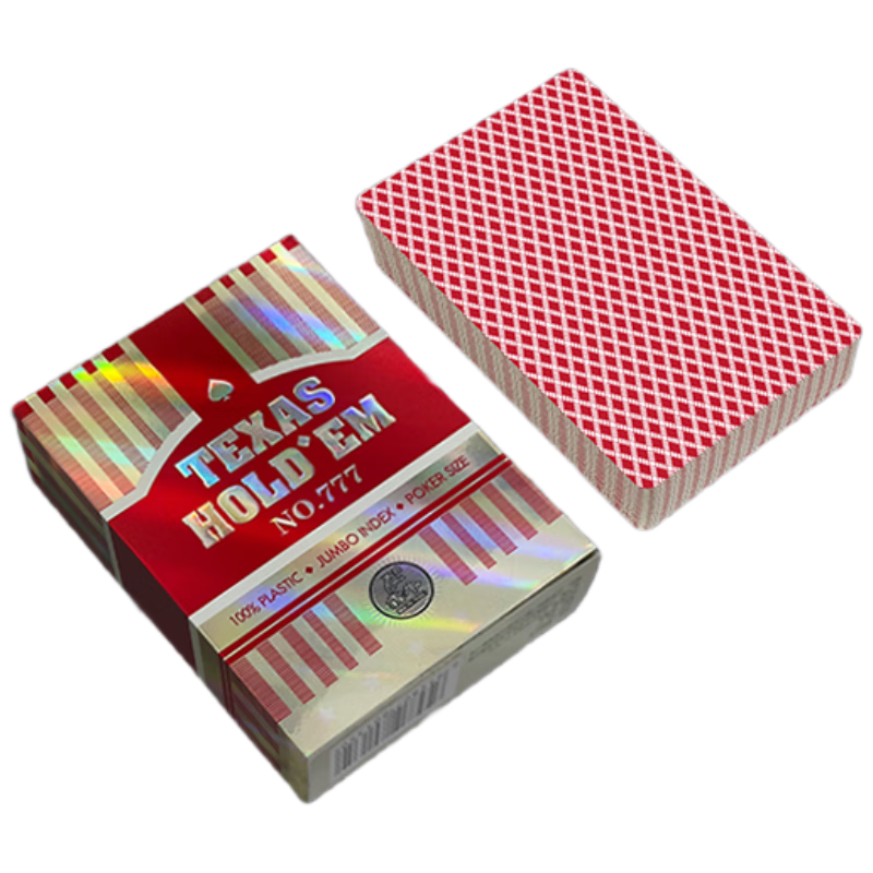 Benniu Genuine 777 Double-Sided Matte Texas Hold'em Playing Cards PVC Waterproof Plastic Anti-Counterfeit High-Quality Bee Red Poker Cards