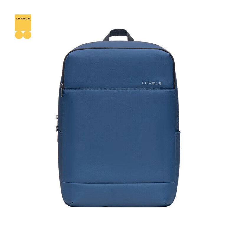 LEVEL8 Travel Backpack, Simple Business Large Capacity Casual Backpack, Stylish Blue, Gray