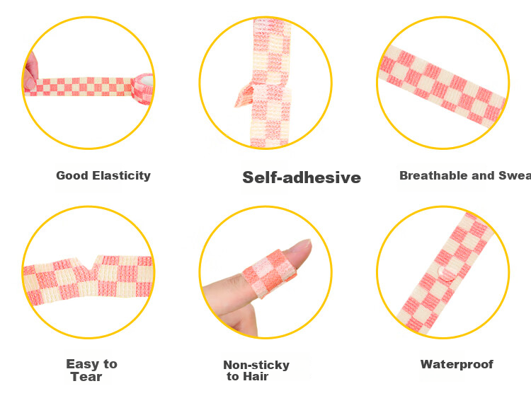 Zhonghua (Chung Hwa) Finger Protector Bandage, Anti-Callus And Anti-Friction, for Girls, Cute Ins-Style Bandage, Protective Finger Wrap, Self-Adhesive Writing Pen Grip Tape, 4 Rolls Pack, GF0005C 3