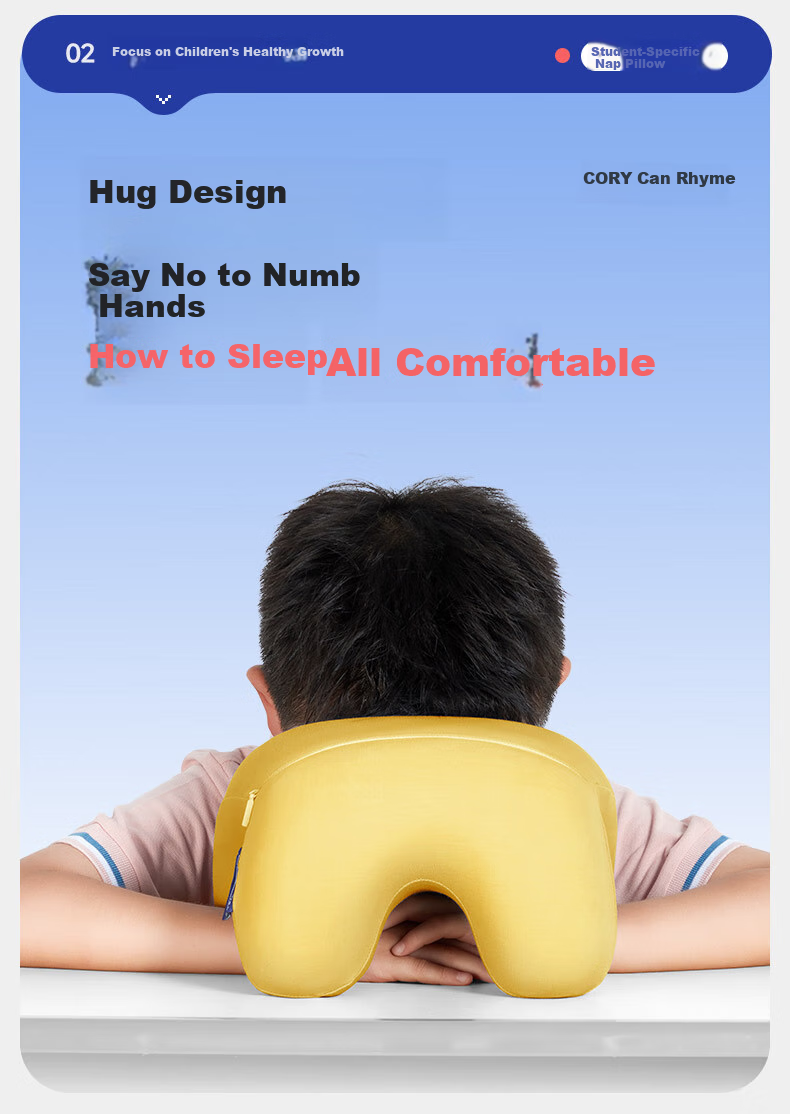 CORY Elementary School Student Nap Pillow, Children's Rest Pillow, Student-Specific Adult Office Hugging Pillow, Nap Essential 4