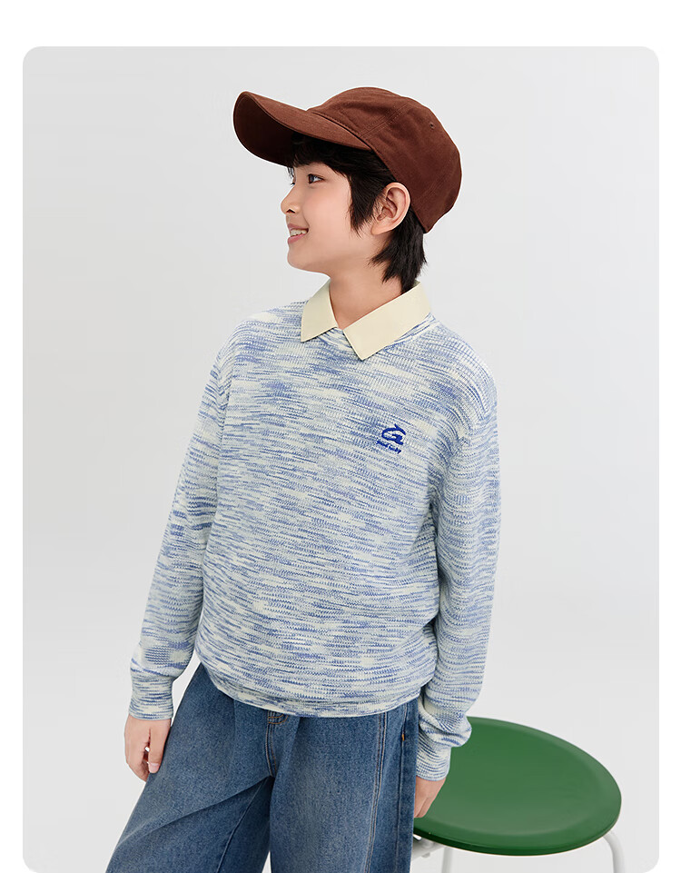 Balabala BalaOne Kids Sweater Boys 2025 Autumn Pullover Fashion 208325103204 17