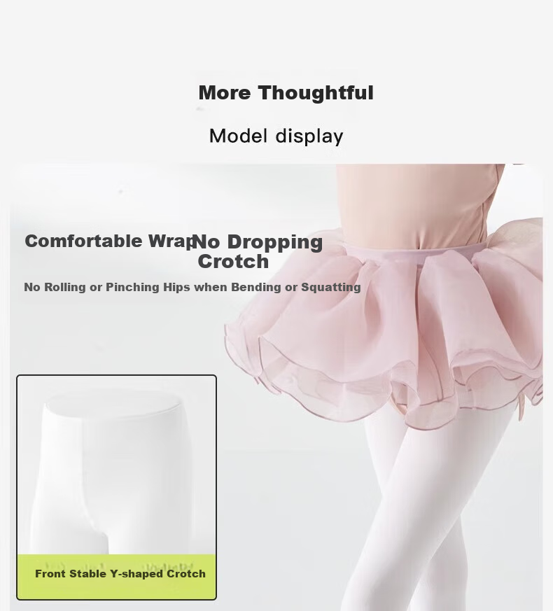 Bingxuemumian Children's Dance Tights, Girls' Pantyhose, 7A Antibacterial Thin White Leggings, Baby Dance Versatile Stockings for Outdoor Wear 11