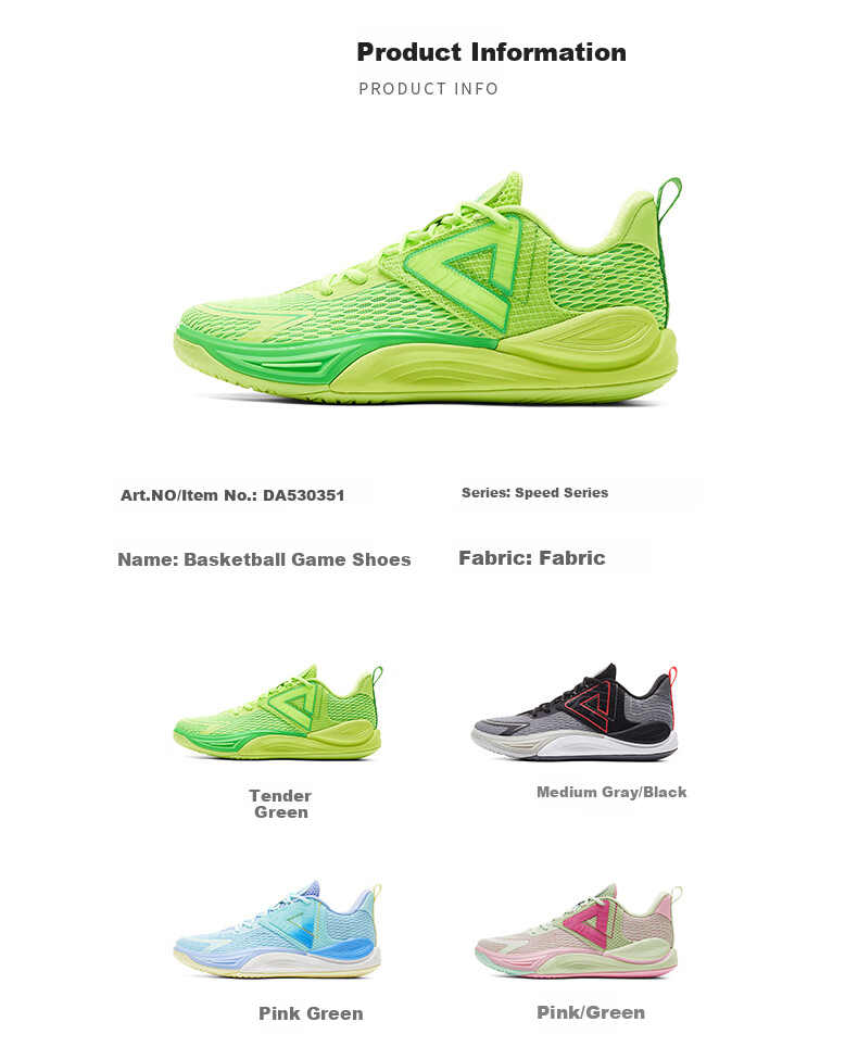 PEAK Taiji Zhufeng 3.0 Basketball Shoes for Men, Summer Wear-Resistant, Shock-Absorbing Sports Shoes, Competition Sneakers DA530351 24