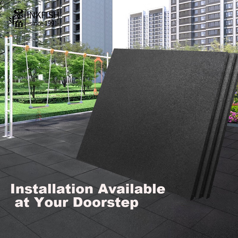 Modouyu Sports Rubber Mat, Shock-Absorbing And Soundproof, Sample All-Fine Particles, 10*10*2cm, 3730 (2 Colors)