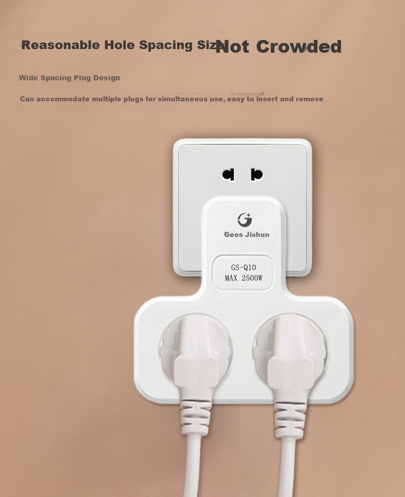 JS JISHUN Socket Extender, College Dormitory Power Strip Adapter, One-To Converter Plug, Multi-Outlet Power Strip 4