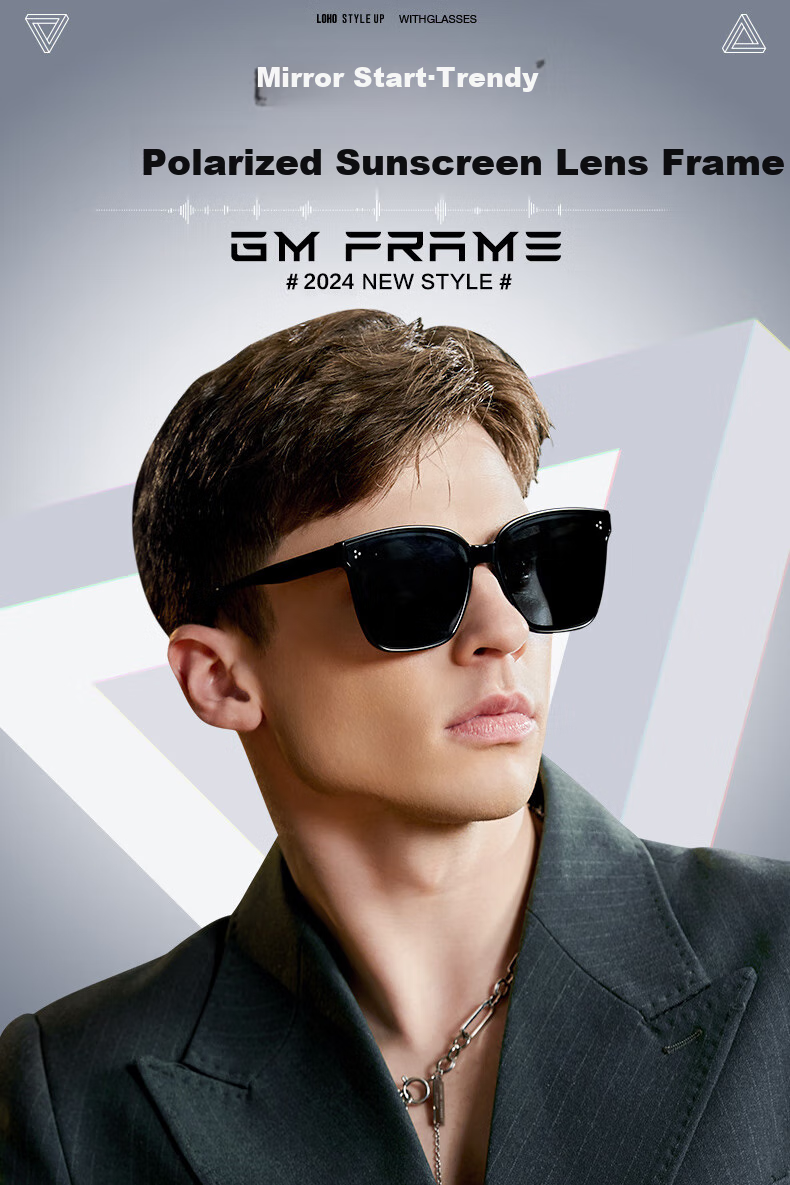 LOHO Sunglasses for Men And Women, Trendy Fashion Polarized Sunglasses, Driving Glasses, Sun Protection, Hiking Glasses, GM Eyewear 1