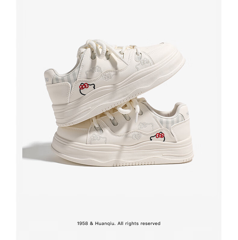 Global Platform Thick-Soled Height-Increasing White Sneakers for Women 2026 Spring New Cute Cat Sports Student Casual Skate Shoes Light Blue Size 39 9