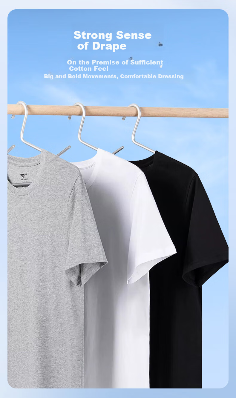 SEPTWOLVES Men's T-Shirt, Pure Cotton Short Sleeve, Spring And Summer Running Breathable Casual Sweat-Absorbing Undershirt for Me 9