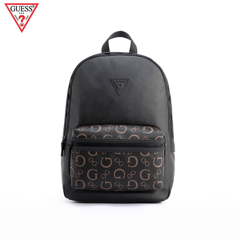 GUESS Unisex Backpack, Fashionable Casual Laptop Bag, Simple Versatile Dirt-Resistant Commuter Retro Outdoor Backpack - Dark Brow