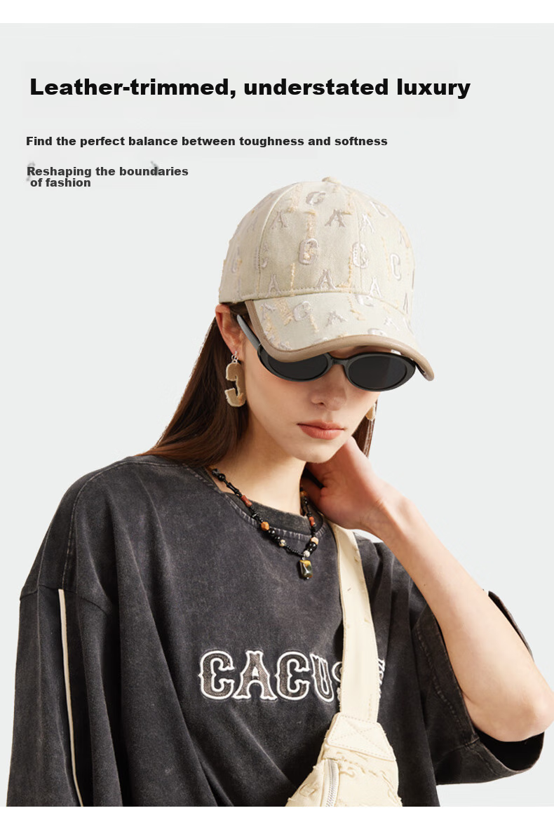 CACUSS Baseball Cap for Women, Soft Top, Face-Slimming Visor, Fashionable Versatile Sun Hat, Outdoor Cycling Casual Sun Protection Cap, Light Blue 3