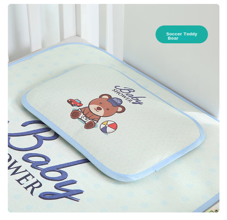 9I9 Baby Pillow, Summer Children's Buckwheat Hull Pillow, Ice Silk Baby Crib Pillow Cover, Removable And Washable, A54 Dinosaur 15