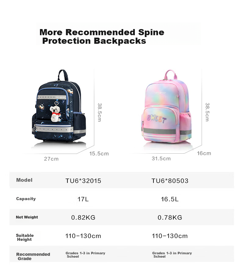 Xinxiuli Student Backpack for Grades 1-5, Children's High-End Antibacterial Lightweight Backpack, Boys' Large Capacity Stylish Schoolbag TU6 11