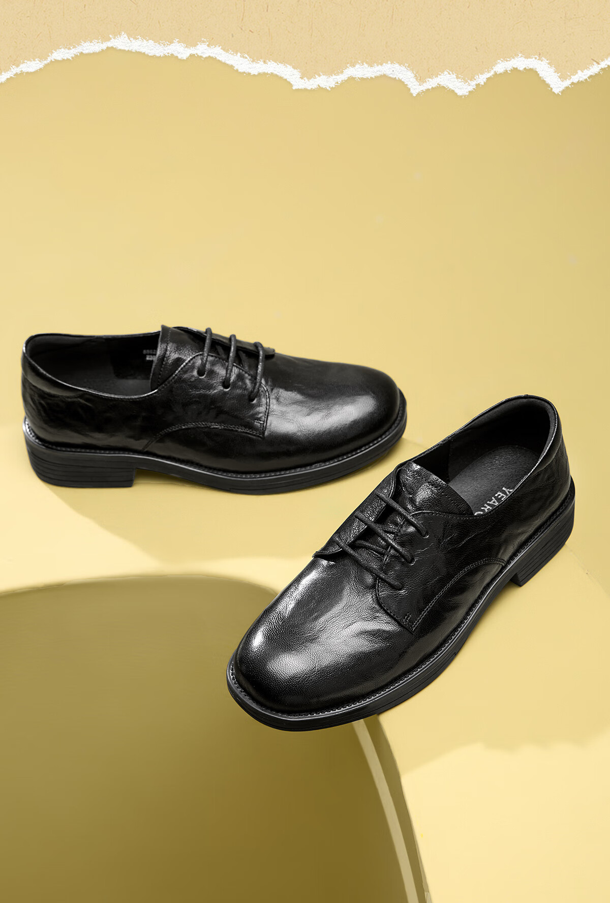 Eierkang Women's Vintage British Style Lace-up Loafers Low Heel Commuting Deep Mouth Flats 13300W Black Size 35 1