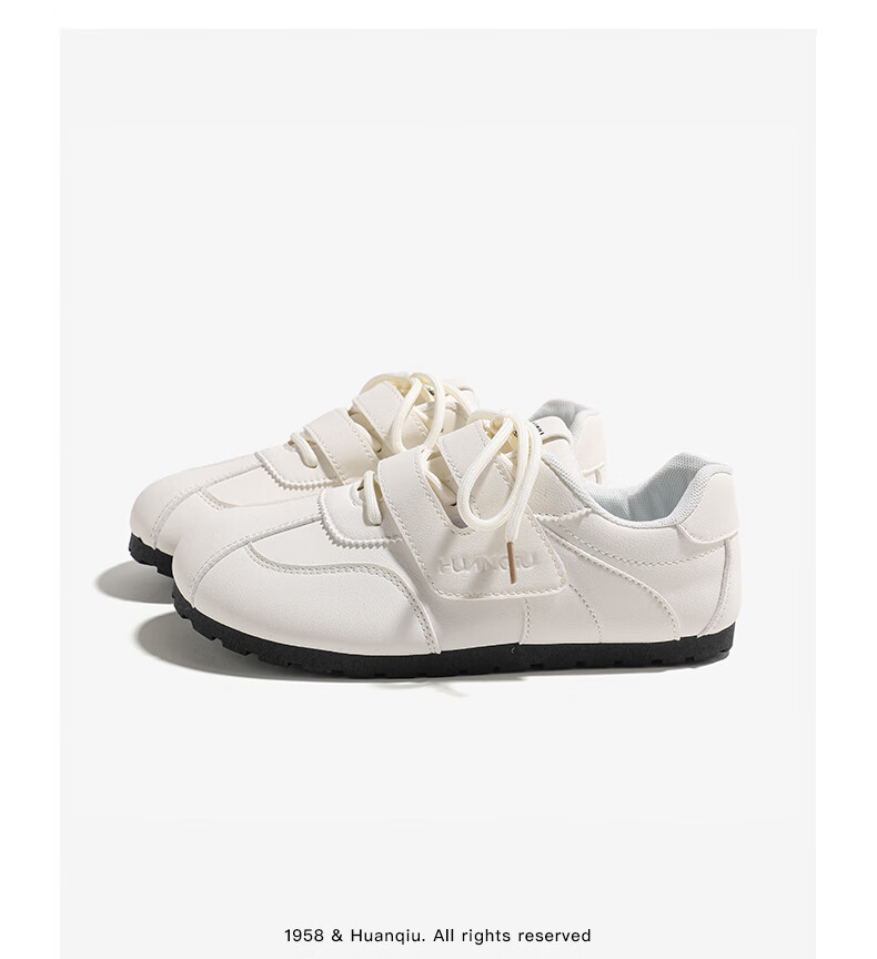 Global Magic Velcro Board Shoes Puffy White Shoes New Ins Ugly Cute Women's German Training Shoes KMXFX8093 Beige Size 35 13