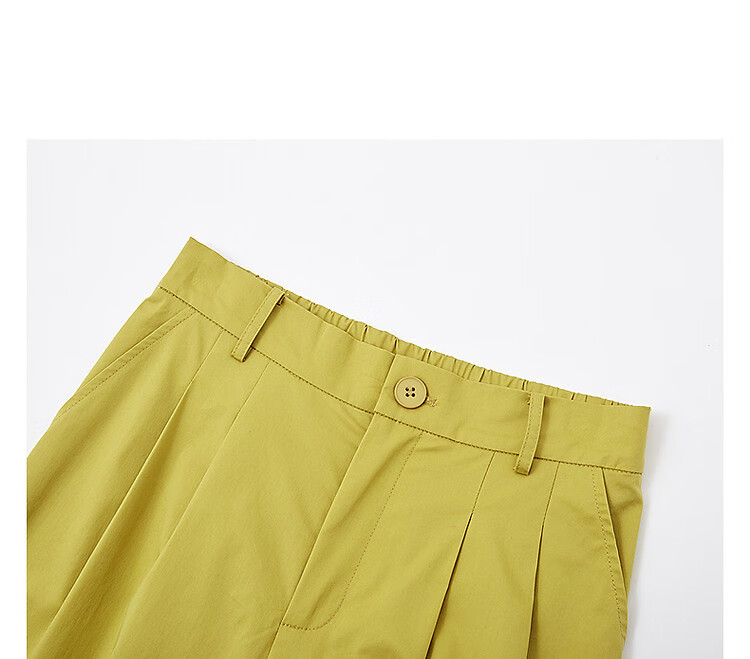 Dme [Naked Feel Experience Series] Summer Comfortable Elastic Waist Nine-Point Pants, Cotton Stretch Straight-Leg Women's Casual Trousers 5