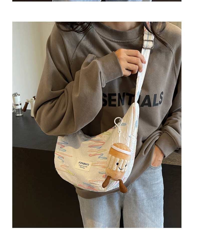 Aiqinghai Handbag, Women's Crossbody Bag, Dumpling Bag, Canvas Bag, Commuter Brand, Birthday And Mother's Day Gift, Practical Present for Mom 11