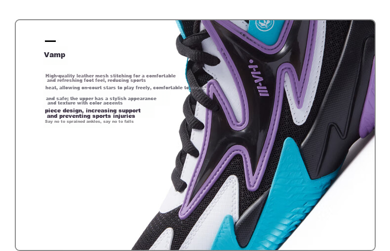 361° Hanjiang | Children's Basketball Shoes, Summer Practical Training, Youth Hard Court Wear-Resistant Basketball Shoes, Blue, Size 41 32