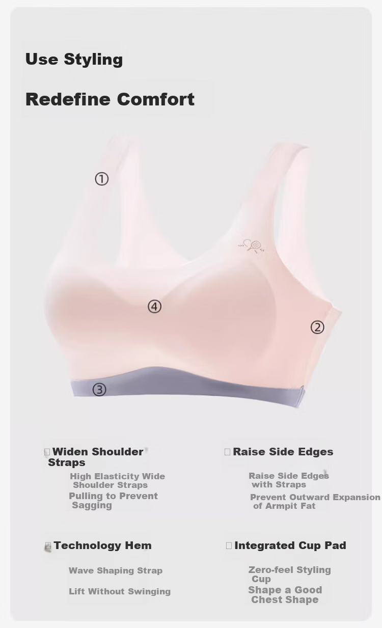 FitonTon 2-Piece Girls' Underwear, Student Sports Bra, Anti-Shock Bra for Middle And High School Students, Thin Vest Bra for Girls in Puberty 2
