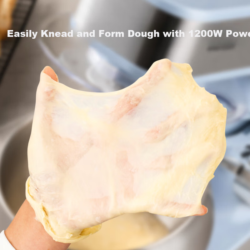 Royalstar Stand Mixer, Large Capacity for Home Use, Multifunctional Dough Kneading And Mixing, Fully Automatic, 1200W High Power, Whipping Milk, Egg White, Cream, Bread Maker, 5 Liters, RM1200Z