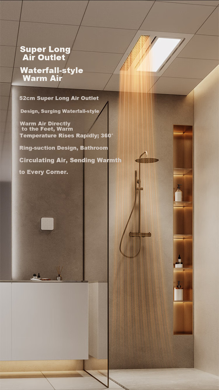 Mijia Smart Bathroom Heater, Dual-Core Multifunctional Wind Heating And Lighting, Rapid Temperature Rise, Intelligent Control, 2400W Standard Versio 6