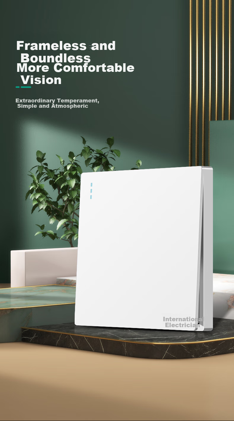 FDD Socket Panel, 86-Type Wall Power Switch, Concealed Recessed Five-Hole Socket, Frameless Large Panel, White, USB+Type-C Five-Hole [20W] White 1