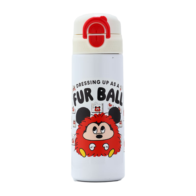 Disney Kids Insulated Water Bottle Primary School Student Dual-Use Straw Cup Portable Mickey Mouse