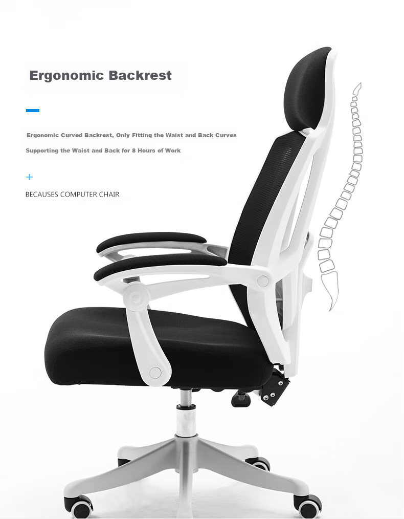 BECAUSES Ergonomic Office Chair, Comfortable for Long Sitting, Breathable Executive Chair, Reclining Gaming Swivel Chair 0835 Black 11