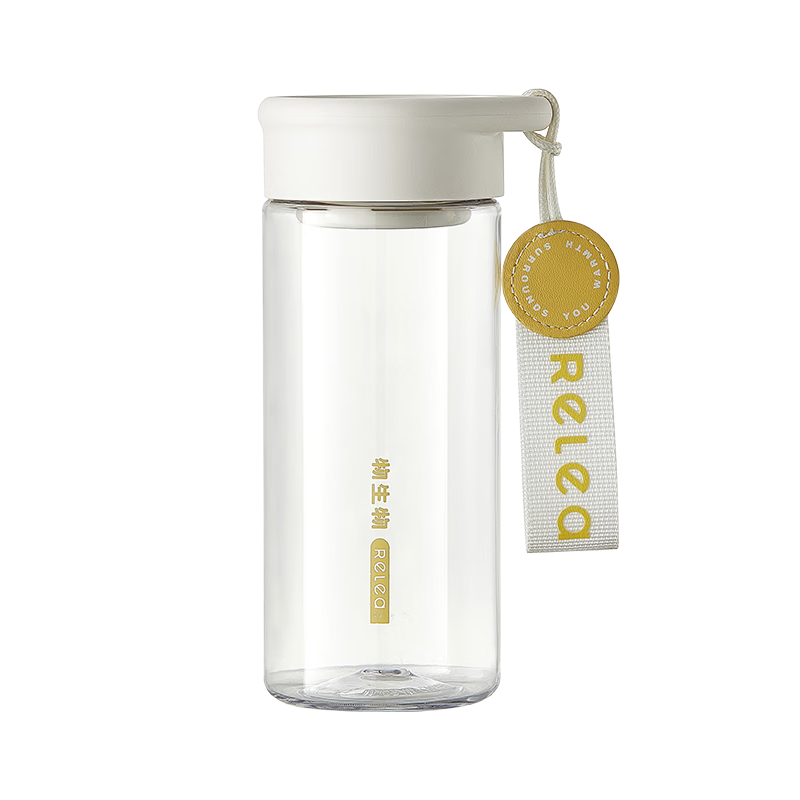 RELEA Plastic Water Bottle for Women, Tritan Cup, Stylish Summer Portable Tea Infuser Mug for Students And Childre