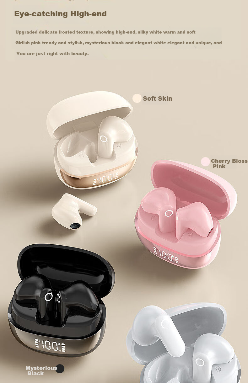EARISE [Berlin Voice] Mini Compact Short Handle True Wireless Noise-Cancelling Semi-In Earphones for Music, Sports, Gaming with Low Latency And High Sound Quality Bluetooth Headphones M212 White 10