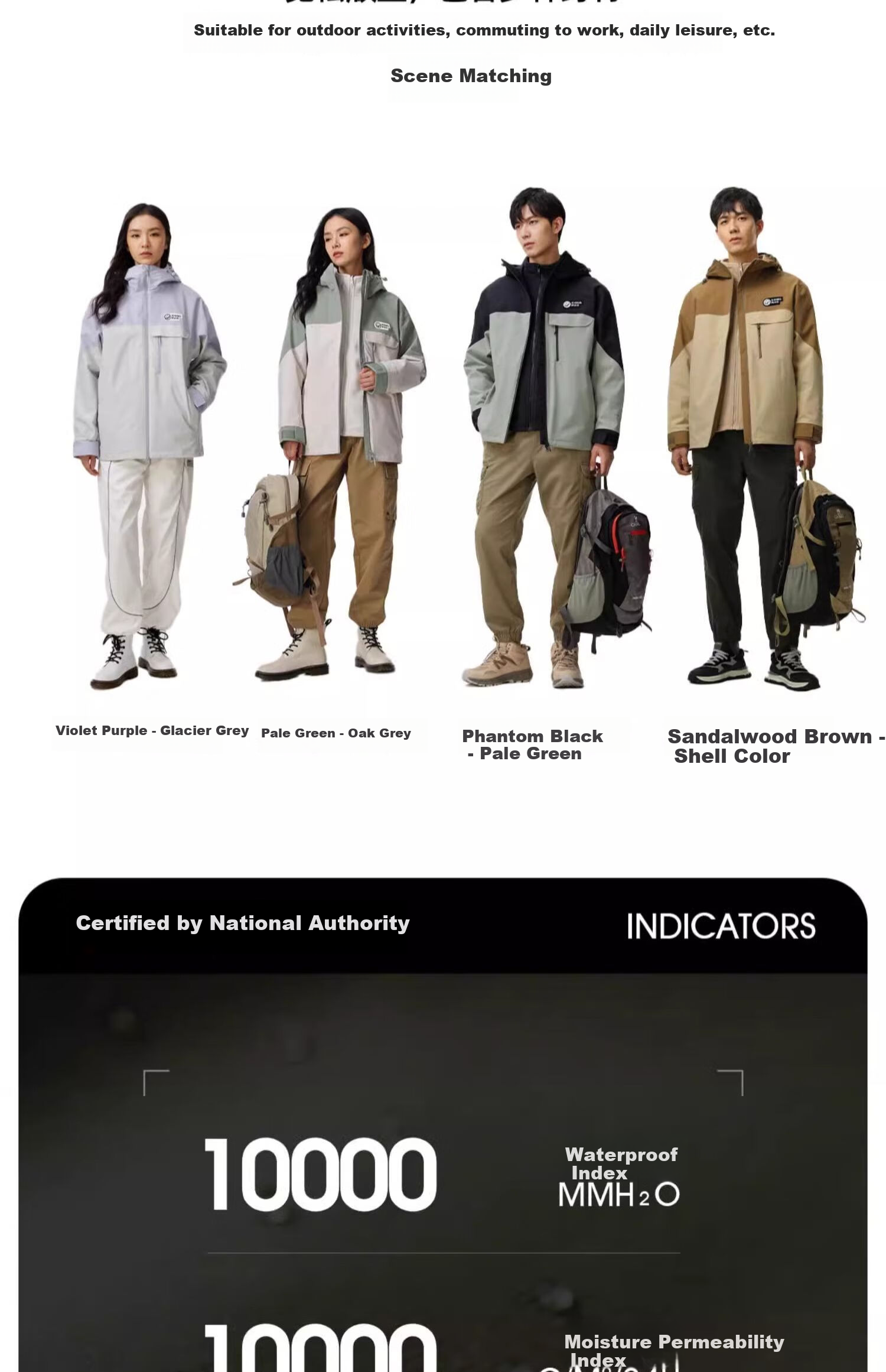 CAMEL [Yang Ying's Style] Panda Windbreaker Jacket for Men And Women, Autumn And Winter Three-In Warm Mountaineering Coat A13CA31147 4