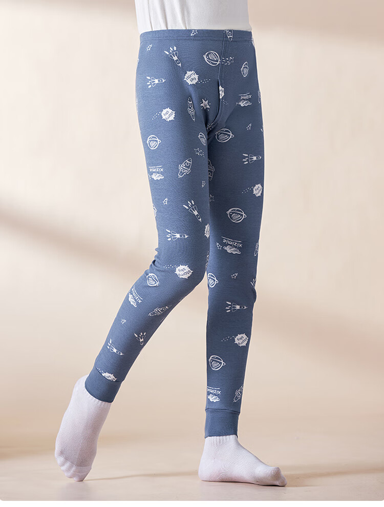Dingguagua 100% Cotton Children's Thermal Long Johns Boys Autumn Winter Warm Cotton Pants Full Cotton Sleepwear 10